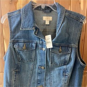 LOFT Blue Denim Vest